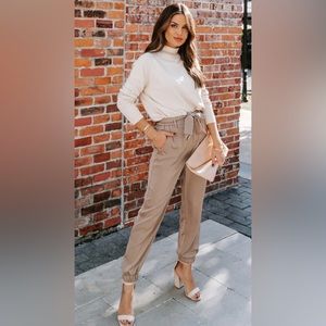 High Rise Satin Trousers